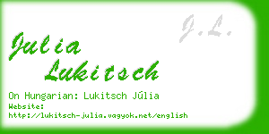 julia lukitsch business card